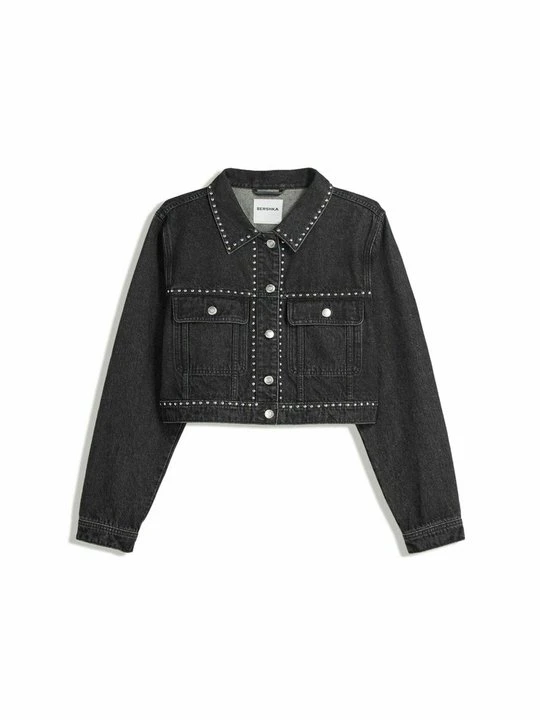 Zdjęcie produktu Kurtka jeansowa Bershka czarny