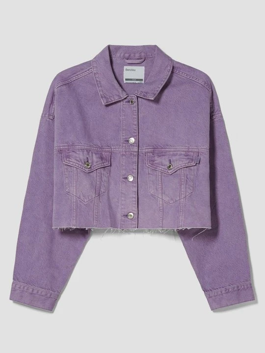 Zdjęcie produktu Kurtka jeansowa Bershka fioletowy