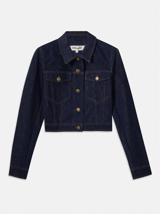 Zdjęcie produktu Kurtka jeansowa Diane Von Furstenberg granatowy
