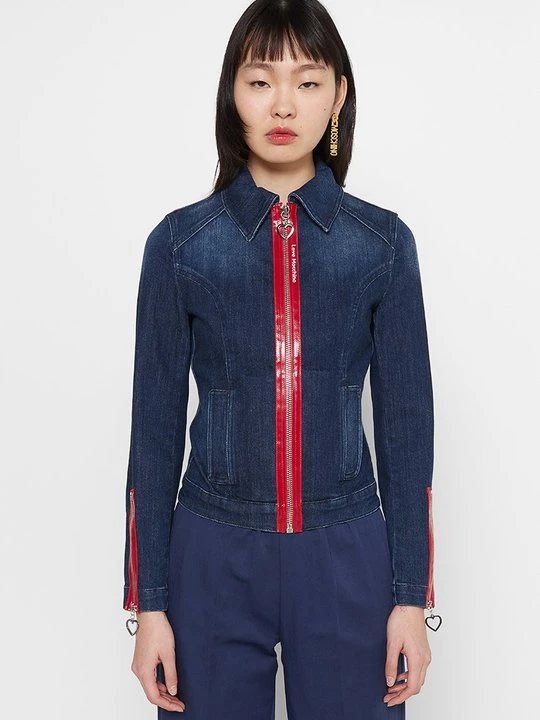 Zdjęcie produktu Kurtka jeansowa LOVE MOSCHINO niebieski denim
