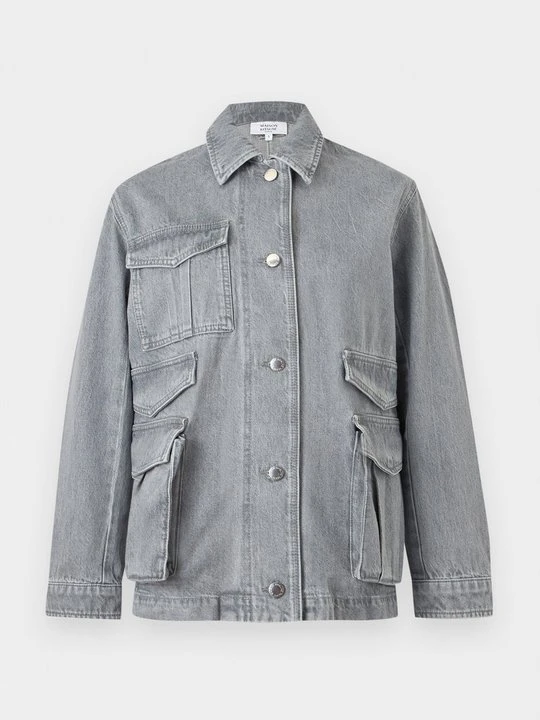 Zdjęcie produktu Kurtka jeansowa Maison Kitsuné jasnoszary
