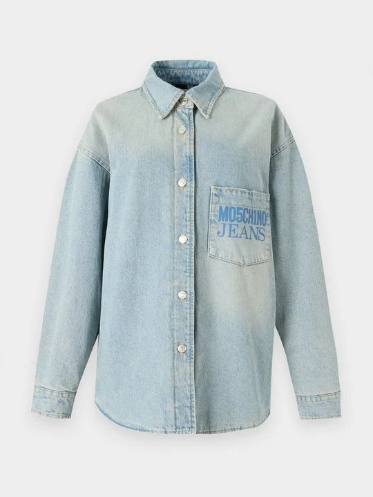 Zdjęcie produktu Kurtka jeansowa MOSCHINO jasnoniebieski denim