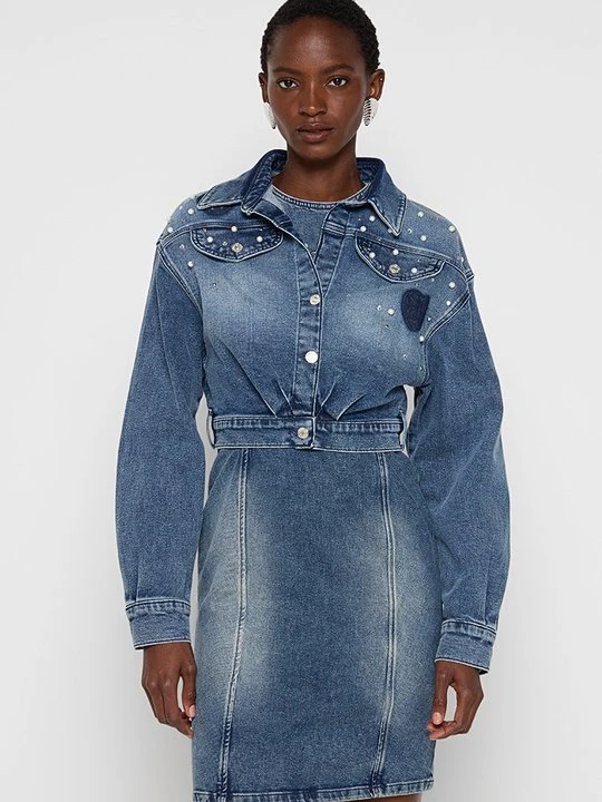 Zdjęcie produktu Kurtka jeansowa MOSCHINO niebieski
