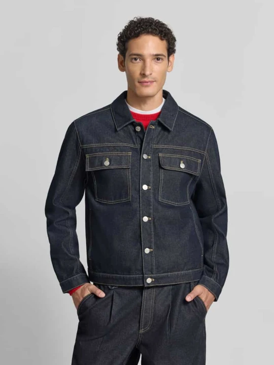 Zdjęcie produktu Kurtka jeansowa o kroju krój regular fit z czystej bawełny Jake*s Ciemnoniebieski