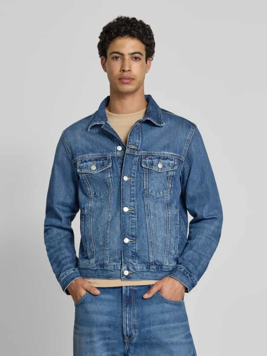 Zdjęcie produktu Kurtka jeansowa o kroju krój regular fit z czystej bawełny model 'RYAN' Tommy Jeans Jeansowy niebieski