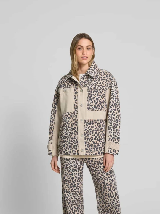 Zdjęcie produktu Kurtka jeansowa o kroju oversized z bawełny lala Berlin Średniobrązowy