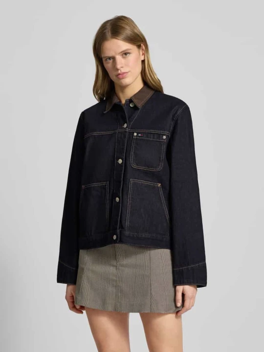 Zdjęcie produktu Kurtka jeansowa o kroju oversized z czystej bawełny Tommy Jeans Jeansowy niebieski