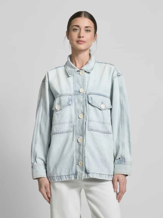 Zdjęcie produktu Kurtka jeansowa o kroju oversized z mieszanki bawełny i lyocellu Tommy Hilfiger Jasnoniebieski