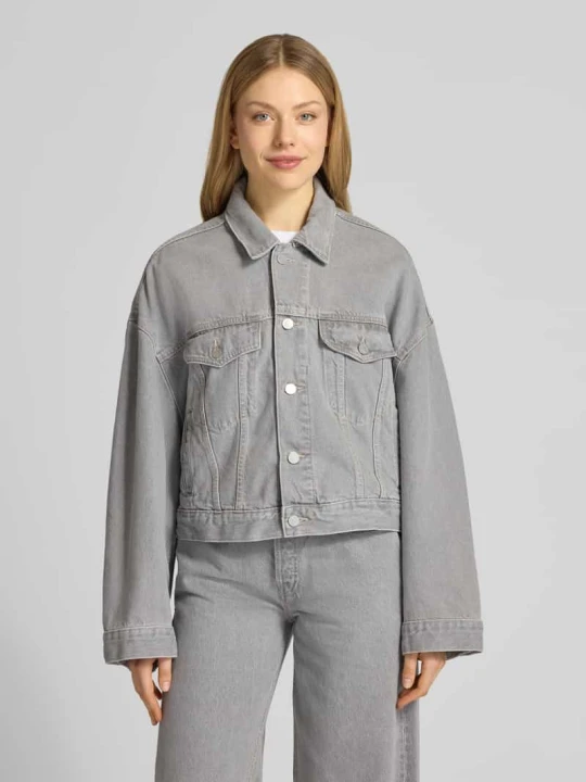 Zdjęcie produktu Kurtka jeansowa o kroju oversized z mieszanki lyocellu i bawełny model 'PAASITHE' ARMEDANGELS Średnioszary