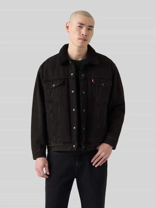 Zdjęcie produktu kurtka jeansowa o kroju regular fit z czystej bawełny Levi's Czarny