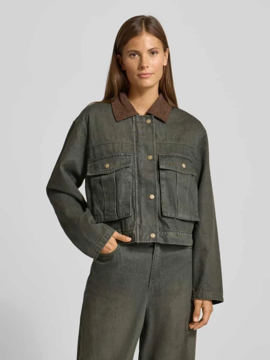 Zdjęcie produktu Kurtka jeansowa o kroju regular fit z czystej bawełny model ‘SAYLOR’ Vero Moda Oliwkowy