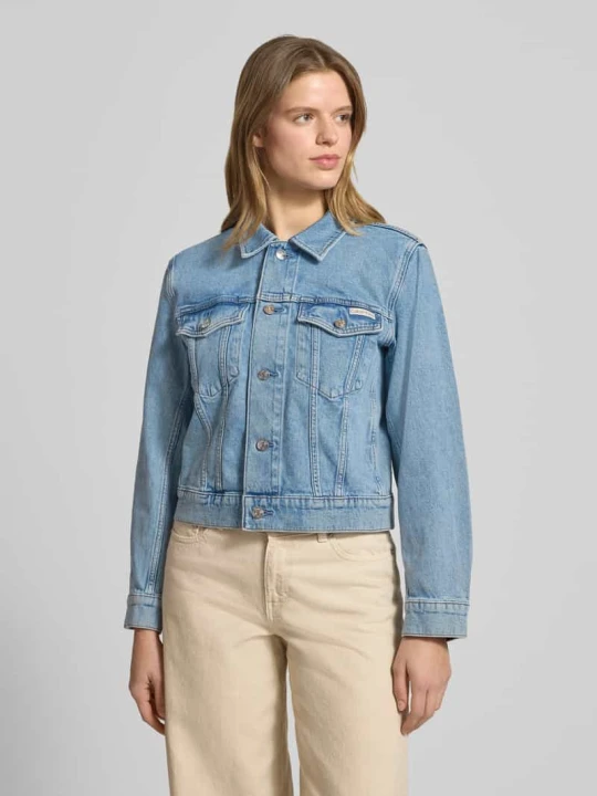 Zdjęcie produktu Kurtka jeansowa o kroju regular fit z kieszeniami na piersi model 'Panama' Calvin Klein Jeans Niebieski