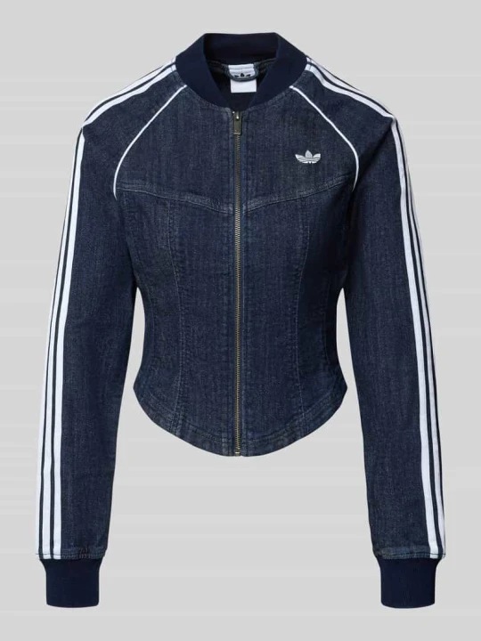 Zdjęcie produktu kurtka jeansowa o kroju regular fit z mieszanka bawełny model 'SUPERSTAR' adidas Originals Ciemnoniebieski