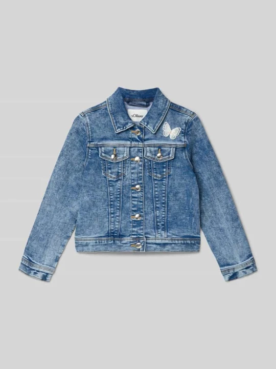 Zdjęcie produktu Kurtka jeansowa o kroju regular fit z mieszanki bawełny i lyocellu s.Oliver Niebieski
