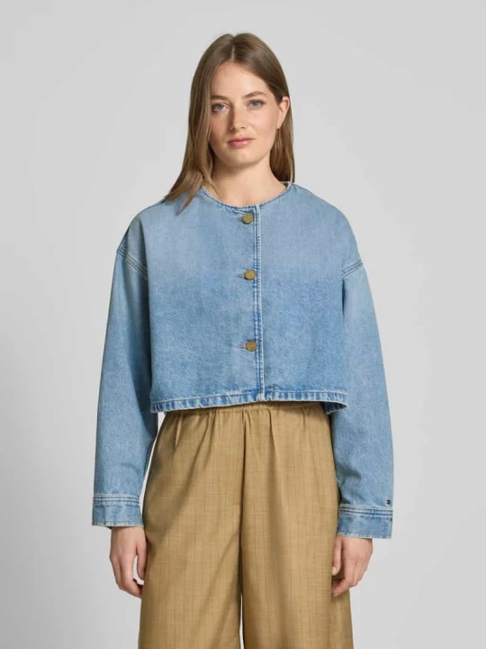 Zdjęcie produktu Kurtka jeansowa o kroju regular fit z mieszanki bawełny i lyocellu Tommy Hilfiger Jasnoniebieski melanż