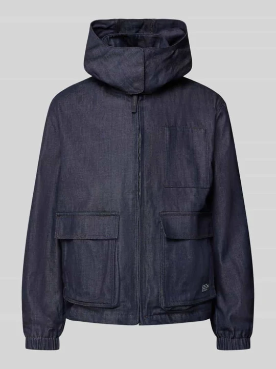 Zdjęcie produktu kurtka jeansowa o kroju regular fit z mieszanki bawełny Marc O'Polo Jeansowy niebieski