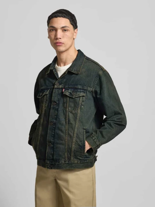 Zdjęcie produktu Kurtka jeansowa o kroju relaxed fit z czystej Bawełna Model 'TRUCKER' Levi's Ciemnoniebieski