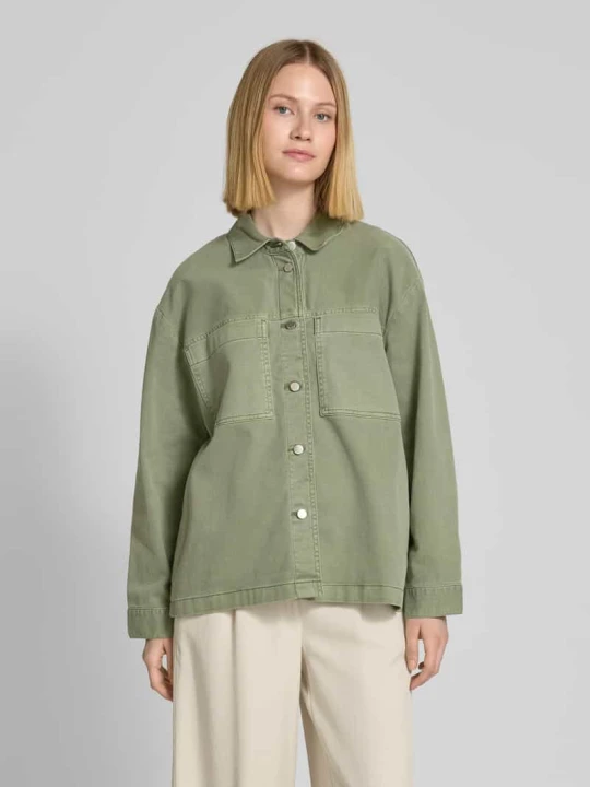 Zdjęcie produktu Kurtka jeansowa o kroju relaxed fit z kieszeniami na piersi s.Oliver Khaki