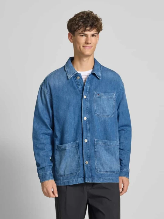 Zdjęcie produktu Kurtka jeansowa o kroju relaxed fit z lekkiego denimu Tommy Jeans Jeansowy niebieski