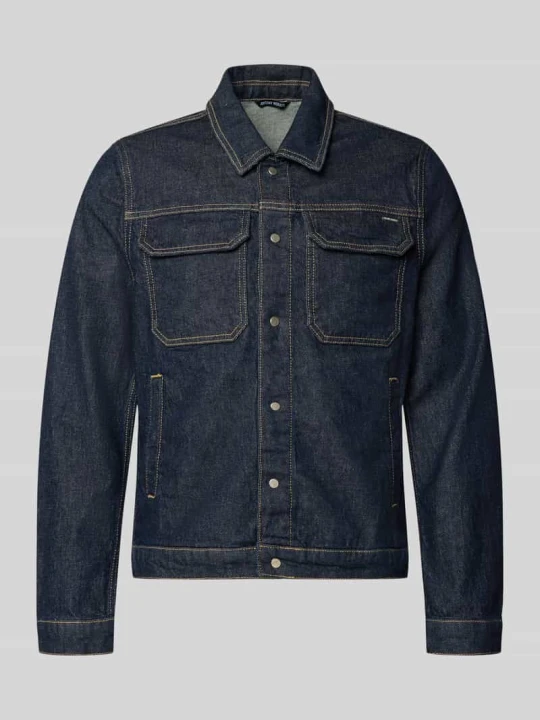 Zdjęcie produktu Kurtka jeansowa o kroju slim fit z mieszanki bawełny Antony Morato Ciemnoniebieski