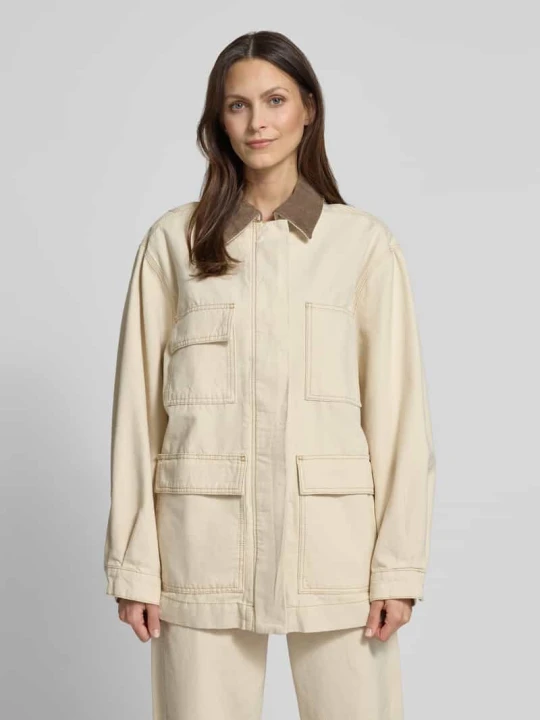Zdjęcie produktu Kurtka jeansowa o krótkim kroju z czystej Bawełna Model 'WORKWEAR CANVAS' ARMEDANGELS Złamany biały