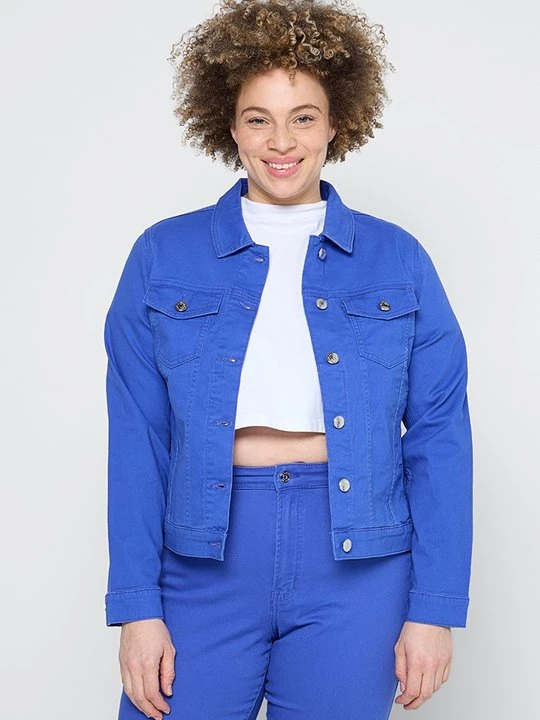 Zdjęcie produktu Kurtka jeansowa ONLY Carmakoma błękit królewski