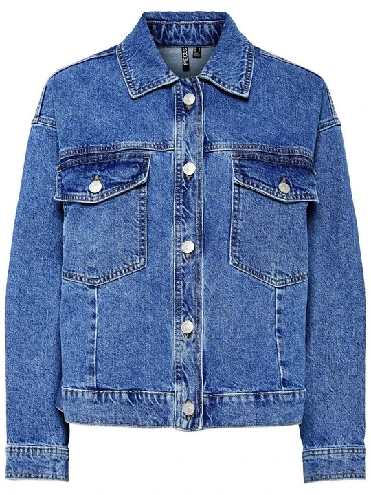 Zdjęcie produktu Kurtka jeansowa Pieces niebieski denim