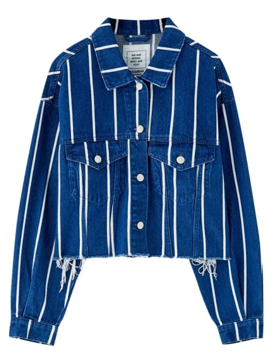 Zdjęcie produktu Kurtka jeansowa PULL&BEAR granatowy