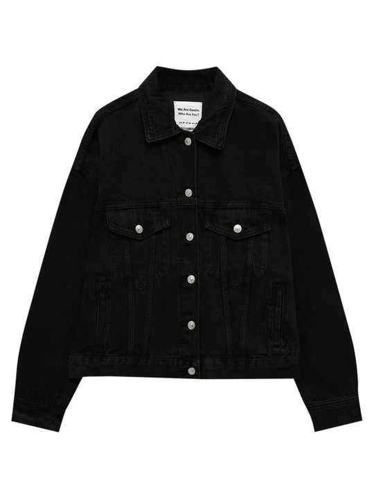 Zdjęcie produktu Kurtka jeansowa PULL&BEAR czarny