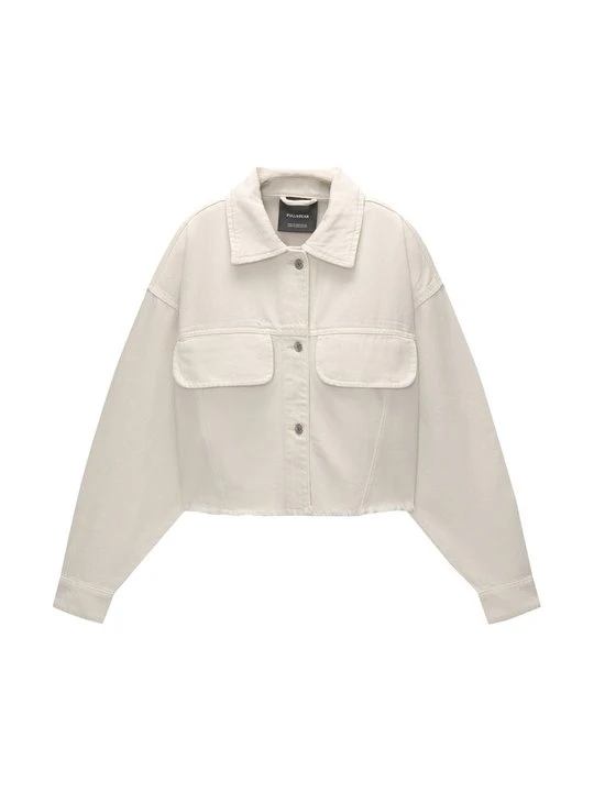 Zdjęcie produktu Kurtka jeansowa PULL&BEAR biały