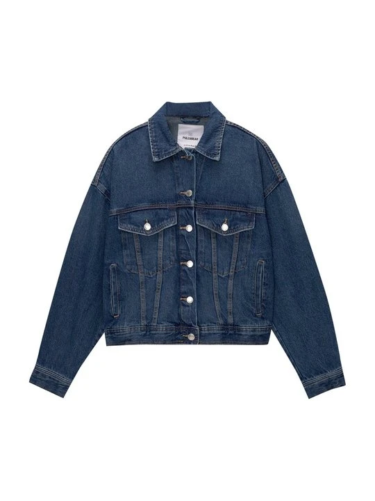 Zdjęcie produktu Kurtka jeansowa PULL&BEAR granatowy