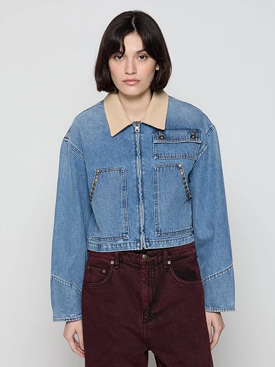 Zdjęcie produktu Kurtka jeansowa Sandro jasnoniebieski denim