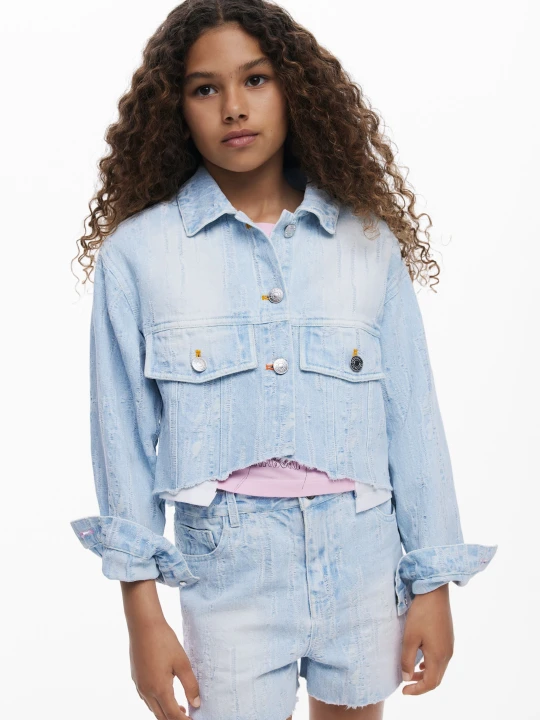 Zdjęcie produktu kurtka trucker z denimu Desigual niebieski