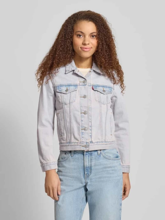 Zdjęcie produktu kurtka jeansowa w kroju regular fit z czystej bawełny model 'ORIGINAL TRUCKER' Levi's Jasnoróżowy