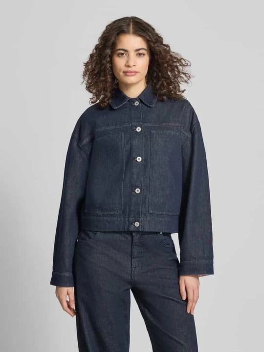 Zdjęcie produktu Kurtka jeansowa w kroju regular fit z naszywanymi kieszeniami model 'Clara' Oh April Jeansowy niebieski