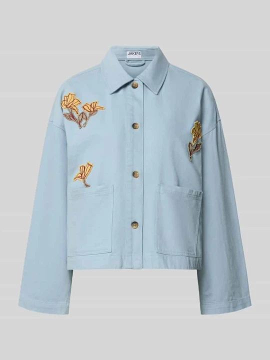 Zdjęcie produktu kurtka jeansowa w kroju regular fit z wyhaftowanym motywem Jake*s Błękitny