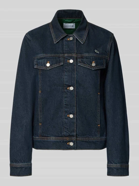 Zdjęcie produktu Kurtka jeansowa z detalem z logo Lacoste Ciemnoniebieski
