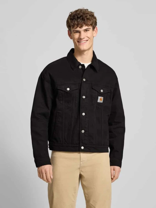 Zdjęcie produktu Kurtka jeansowa z detal z logo Model 'EVERSON' Carhartt WIP Czarny