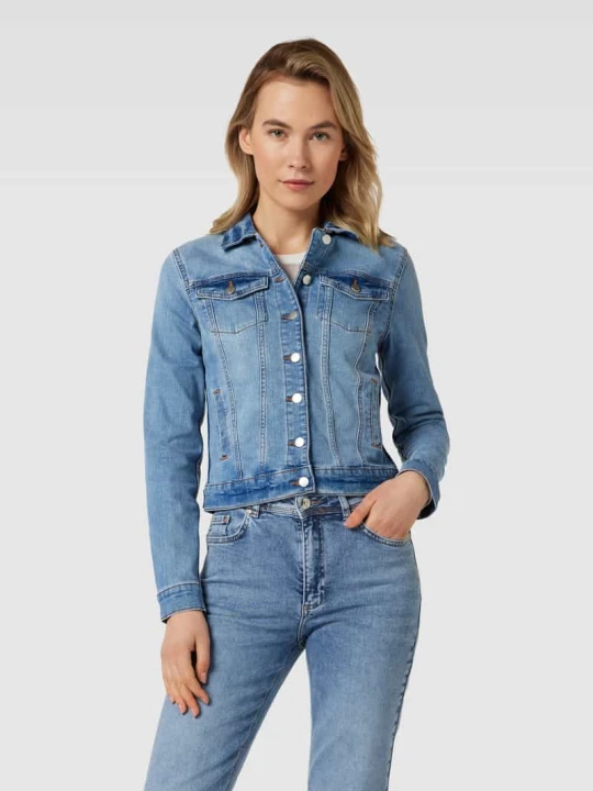 Zdjęcie produktu Kurtka jeansowa z dodatkiem wiskozy model ‘SHOW NEW’ Vila Jeansowy niebieski