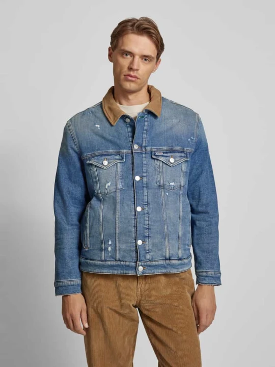Zdjęcie produktu Kurtka jeansowa z efektem znoszenia model ‘RYAN’ Tommy Jeans Niebieski