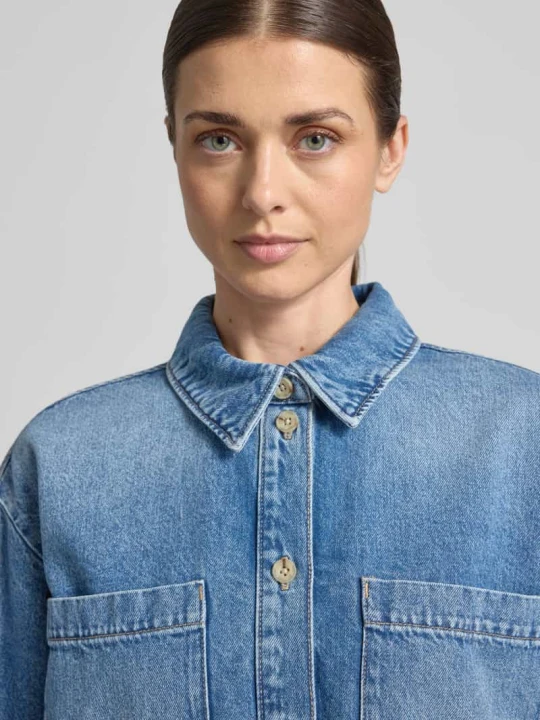 Zdjęcie produktu Kurtka jeansowa z kieszeniami na piersi Jake*s Błękitny