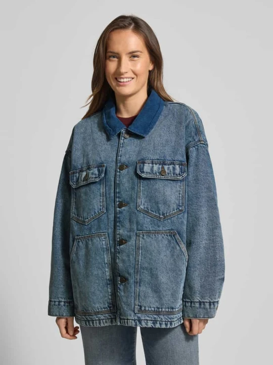 Zdjęcie produktu Kurtka jeansowa z kieszeniami na piersi model „JOYBIRD” American Vintage Ciemnoniebieski
