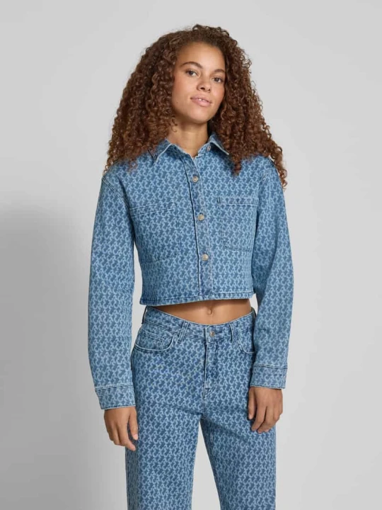 Zdjęcie produktu Kurtka jeansowa z kieszeniami na piersi model ‘Olle’ Colourful Rebel Jeansowy niebieski
