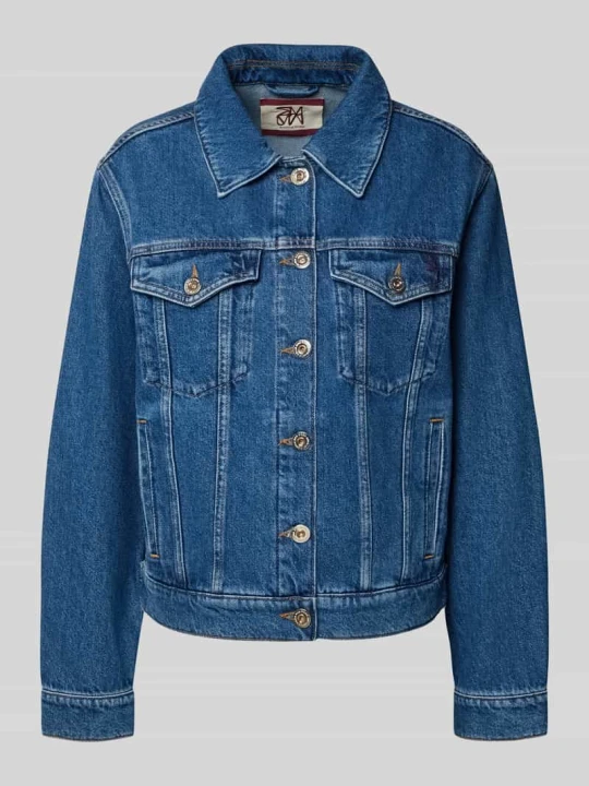 Zdjęcie produktu Kurtka jeansowa z kieszeniami na piersi model 'Saima' MOS MOSH Jasnoniebieski