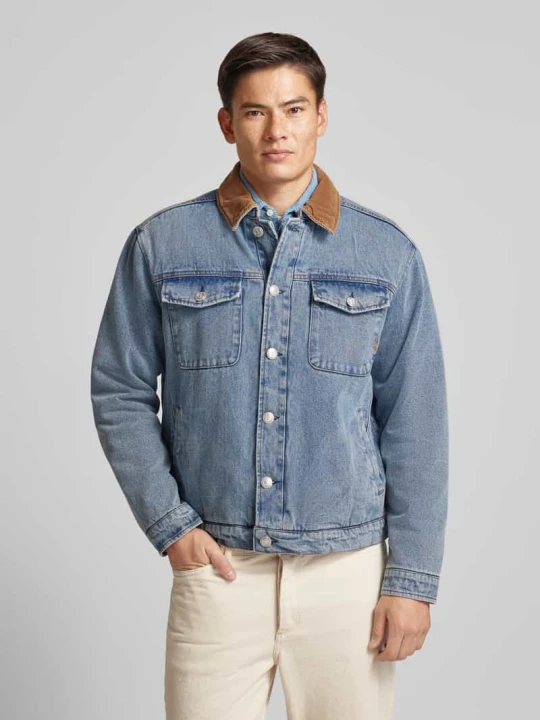 Zdjęcie produktu Kurtka jeansowa z kieszeniami na piersi Scotch & Soda Jeansowy niebieski