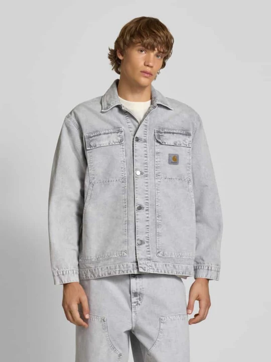 Zdjęcie produktu Kurtka jeansowa z kieszeniami z patką na piersi model ‘Arctic’ Carhartt WIP Średnioszary