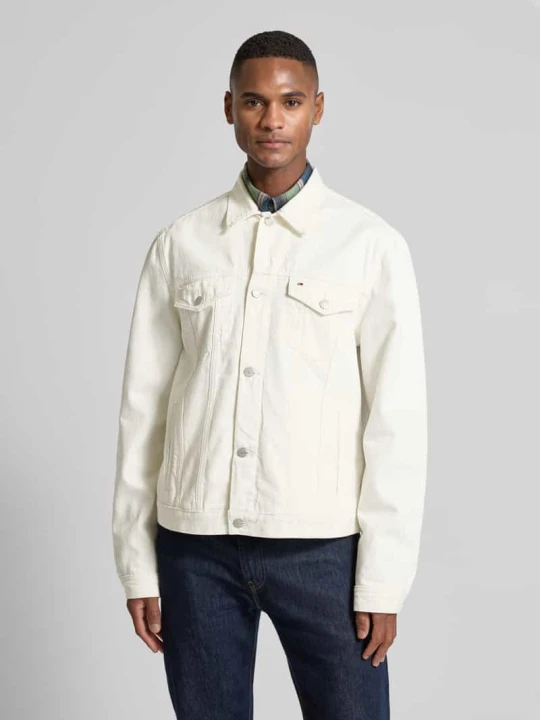 Zdjęcie produktu Kurtka jeansowa z kieszeniami z patką na piersi Tommy Hilfiger Écru
