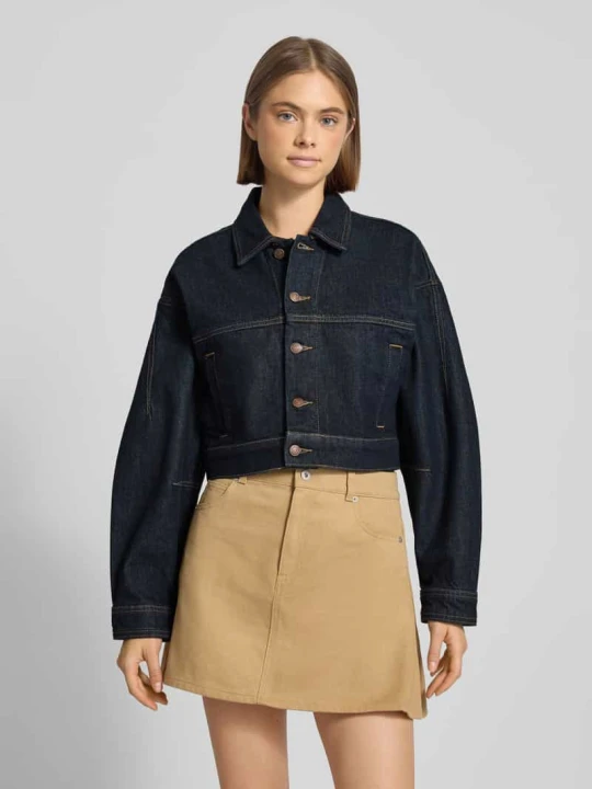 Zdjęcie produktu Kurtka jeansowa z listwą guzikową Calvin Klein Jeans Granatowy