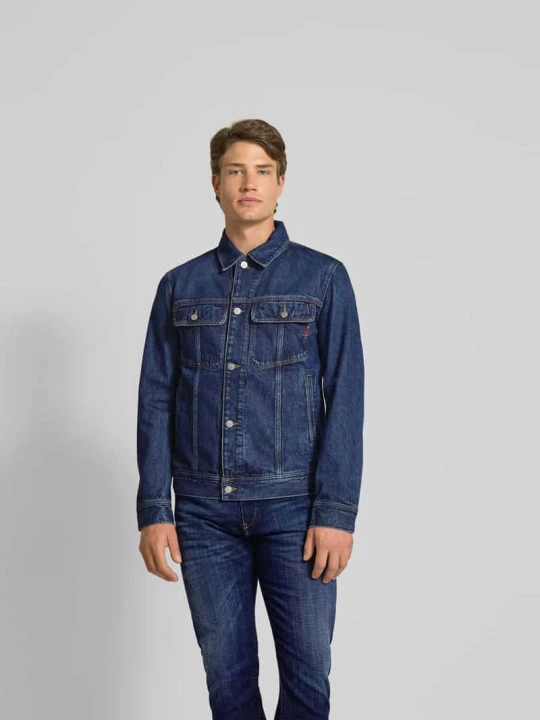 Zdjęcie produktu Kurtka jeansowa z listwą guzikową Diesel Jeansowy niebieski