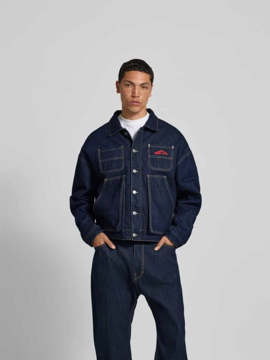 Zdjęcie produktu Kurtka jeansowa z listwą guzikową Dsquared2 Ciemnoniebieski